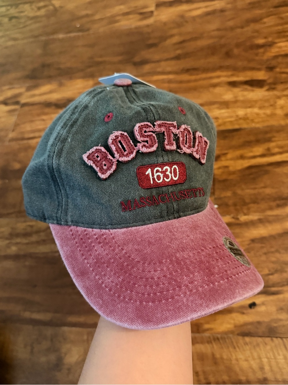 New BOSTON MASSACHUSSTTS Cotton Denim Cap Washed Baseball Hat